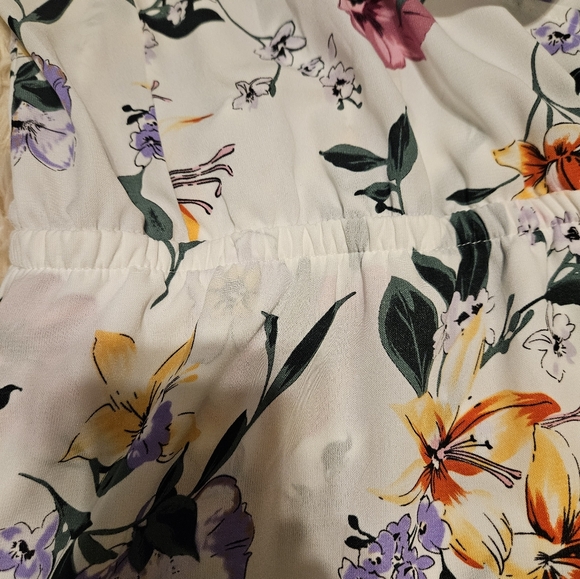 Dex White Floral Faux Wrap Dress - Picture 3 of 8